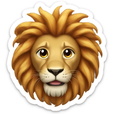 A lion with an octopus mane sticker