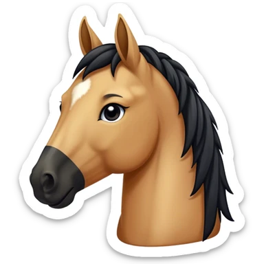 Tan horse with black stripe down its mane sticker