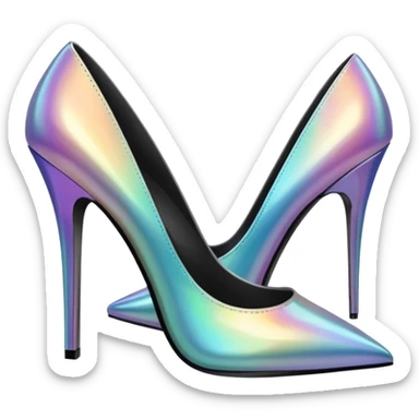 Iridescent heels sticker
