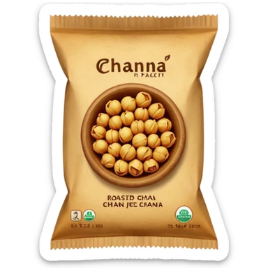 roasted chana packet sticker