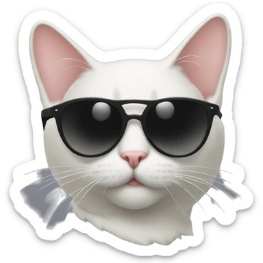 Cat with sunglasses sticker