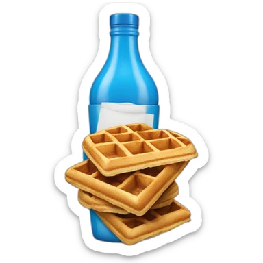 Blue bottle coffee and a waffle sticker