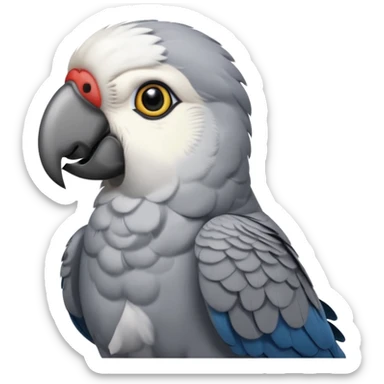 gray parrot  sticker