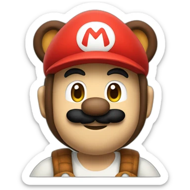 mario in tanuki suit sticker