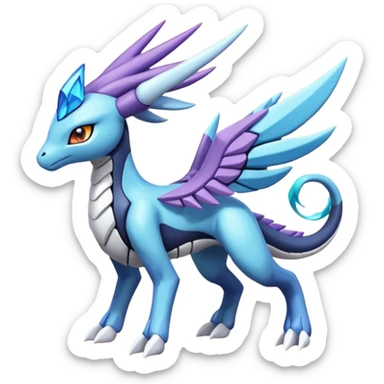 Meloetta-Zekrom-Kyurem-Dialga-Suicune-Pteromon-hybrid sticker