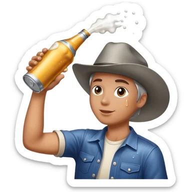 shotgunning a beer sticker