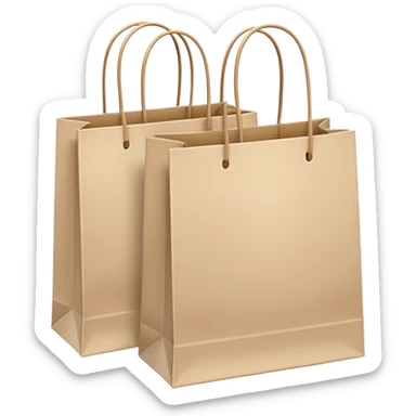 Light beige shopping bags sticker