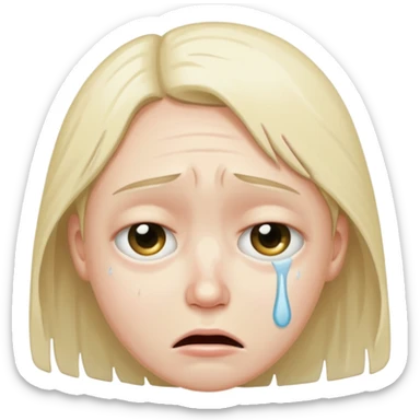 Hollow eyes crying sticker