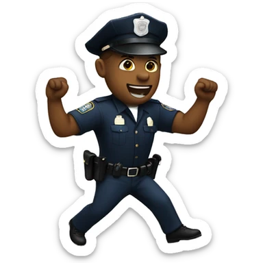Cop dancing sticker