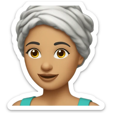 a Moroccan curvy do the housework sticker