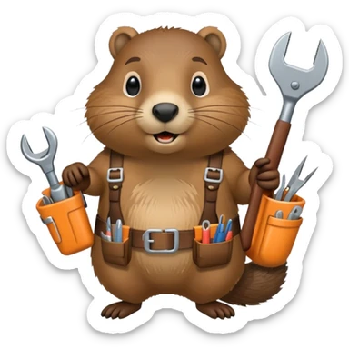 Groundhog doing DIY sticker