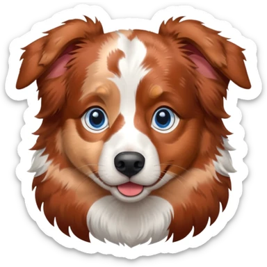 Red Merle Australian shepherd blu eyes sticker