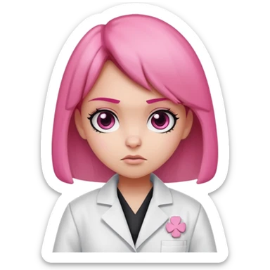 Blossom from powerpuff girls and a doctor sticker