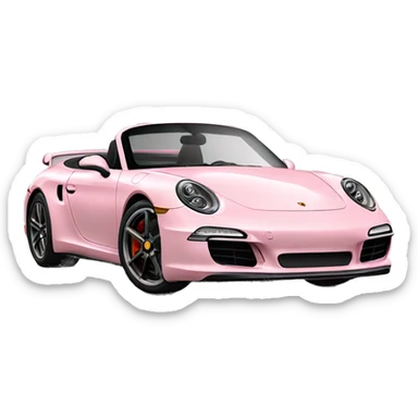 pale pink porsche  sticker
