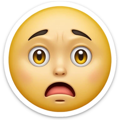 Can you make a shocked face that kinda looks disgusted  make it one of the yellow ones that are circular like this 😞 sticker