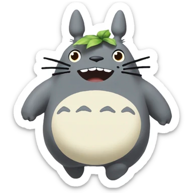 totoro side runing sticker