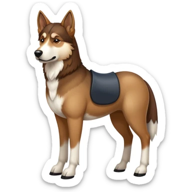 A German shepherd/husky mix turned into a horse sticker
