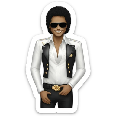 Michel Jackson avec un bb sticker