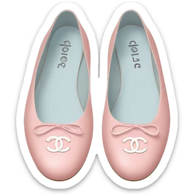 Pastel pink chanel flats sticker