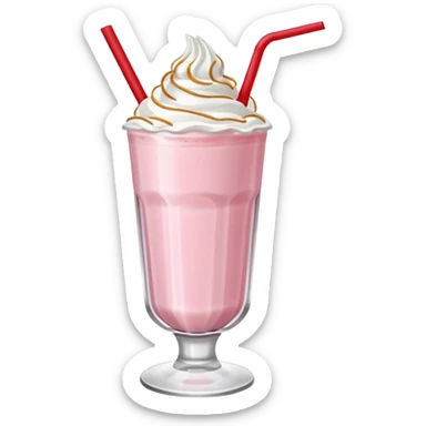 Strawberry milkshake sticker
