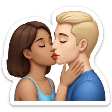 Someone kissing my friend  sticker