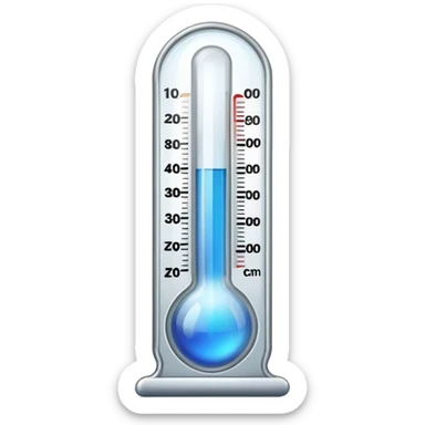 thermometer showing boiling temperature sticker