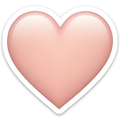 Light Rose Heart  sticker