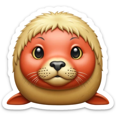 Seal with blonde hair sticker