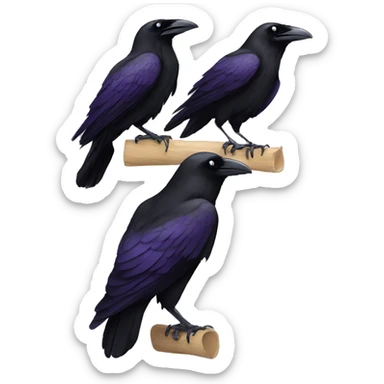 Two ravens sticker