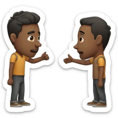 two guys saying no sticker