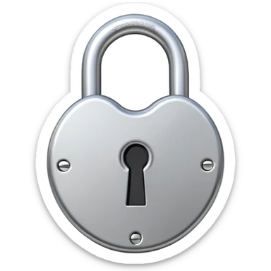 padlock with a keyhole, symbolizing 'locked in' sticker