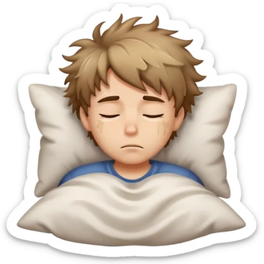 Sleepy boy sticker