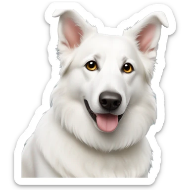 White swiss shepherd sticker