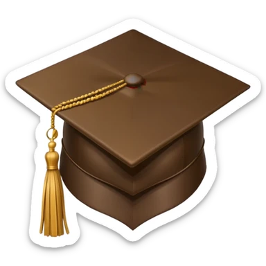 I want a brown graduation cap with 2025 on the tassel  sticker