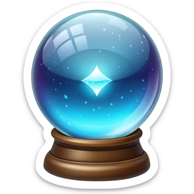 Crystal Ball – Transparent orb glowing with light sticker