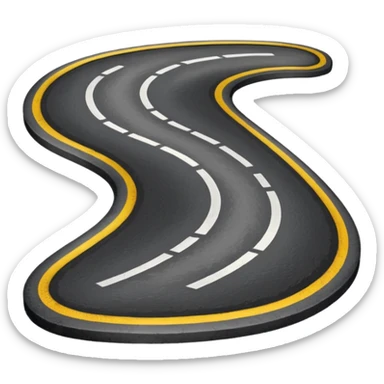 The road winding into the distance
 sticker