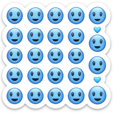 Emojis azules sticker
