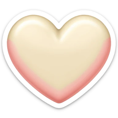 Cream heart' sticker