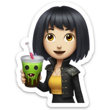 Gothique with a Monster drink sticker