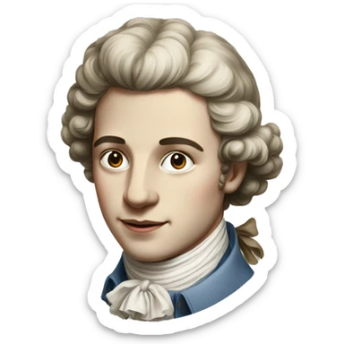 18th century Swiss young man sticker