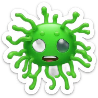 Bacteria on head sticker