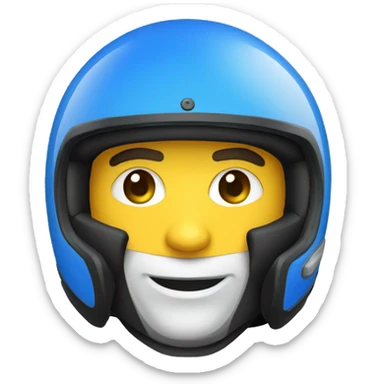 Capacete de moto com a cor azul sticker