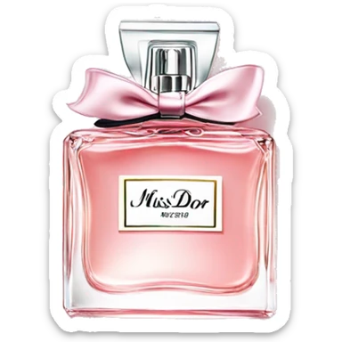 Light pink Miss Dior perfume with bow sticker