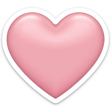 Light pink heart sticker