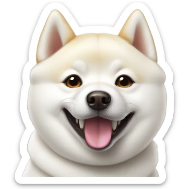 white Shiba inu face | face blowing a kiss | kiss sticker