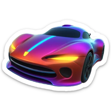 Race car in space sticker