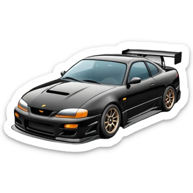 Car doing a drift sticker
