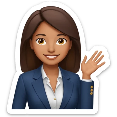 Lashista morena empresaria  sticker