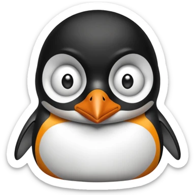 bombastic side eyeing penguin suspicious looking side ways  sticker