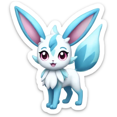 Kawaii Sylveon-Glaceon Full Body sticker
